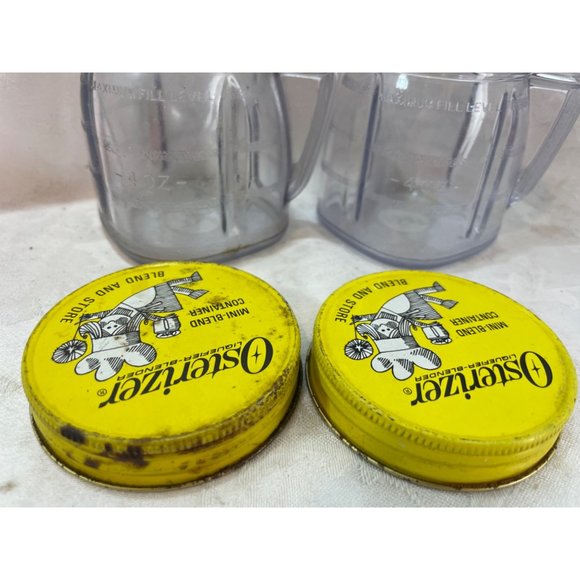 Osterizer Liquifier-Blender Containers w Covers 8 oz size Vintage - Picture 4 of 7